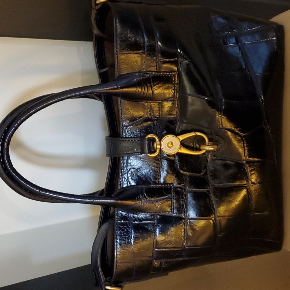 Dooney &Bourke, Navy, embossed leather bag